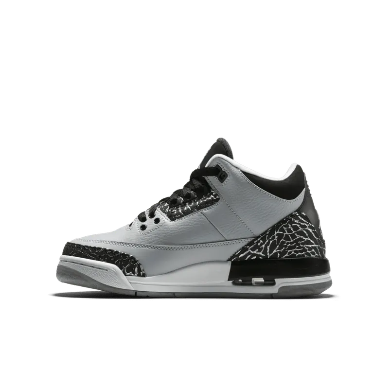 Jordan 3 Retro Wolf Grey (GS) Wolf Grey/Metallic Silver-Black (398614-004)