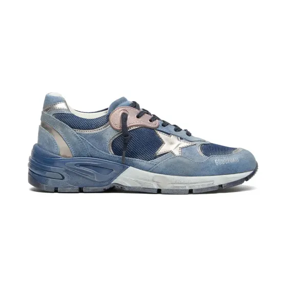 Golden Goose Dad-Star mit Mesh und Wildleder an Zehen Zunge Ferse und Sporn sowie biobasiertem Stern “Blue” (GWF00884F008876)