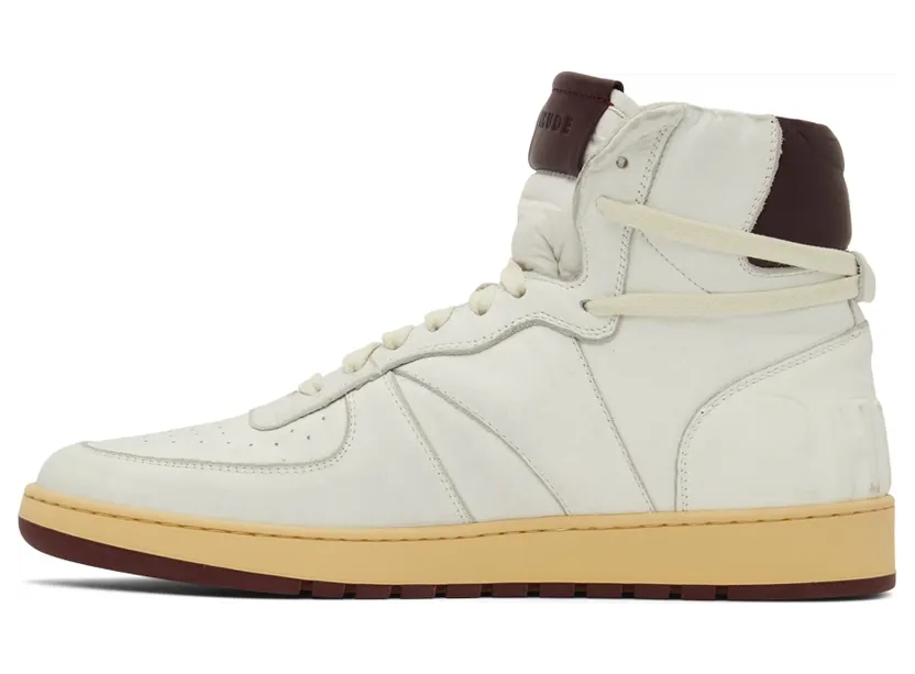 Rhude SSENSE Exclusive White Rhecess Sky Hi Sneakers (RHSS22FO07178500) (3)