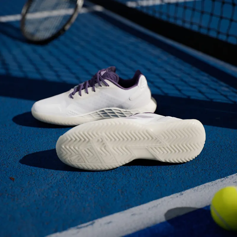 Adidas Defiant Speed 2 Tennis Shoes Cloud White / Powder Plum / Aurora Plum (JQ6350)