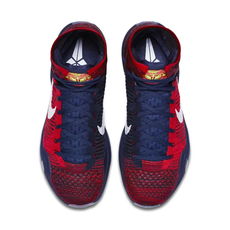 Nike Kobe 10 Elite American University Red/White-Obsidian-Bright Crimson (718763-614)