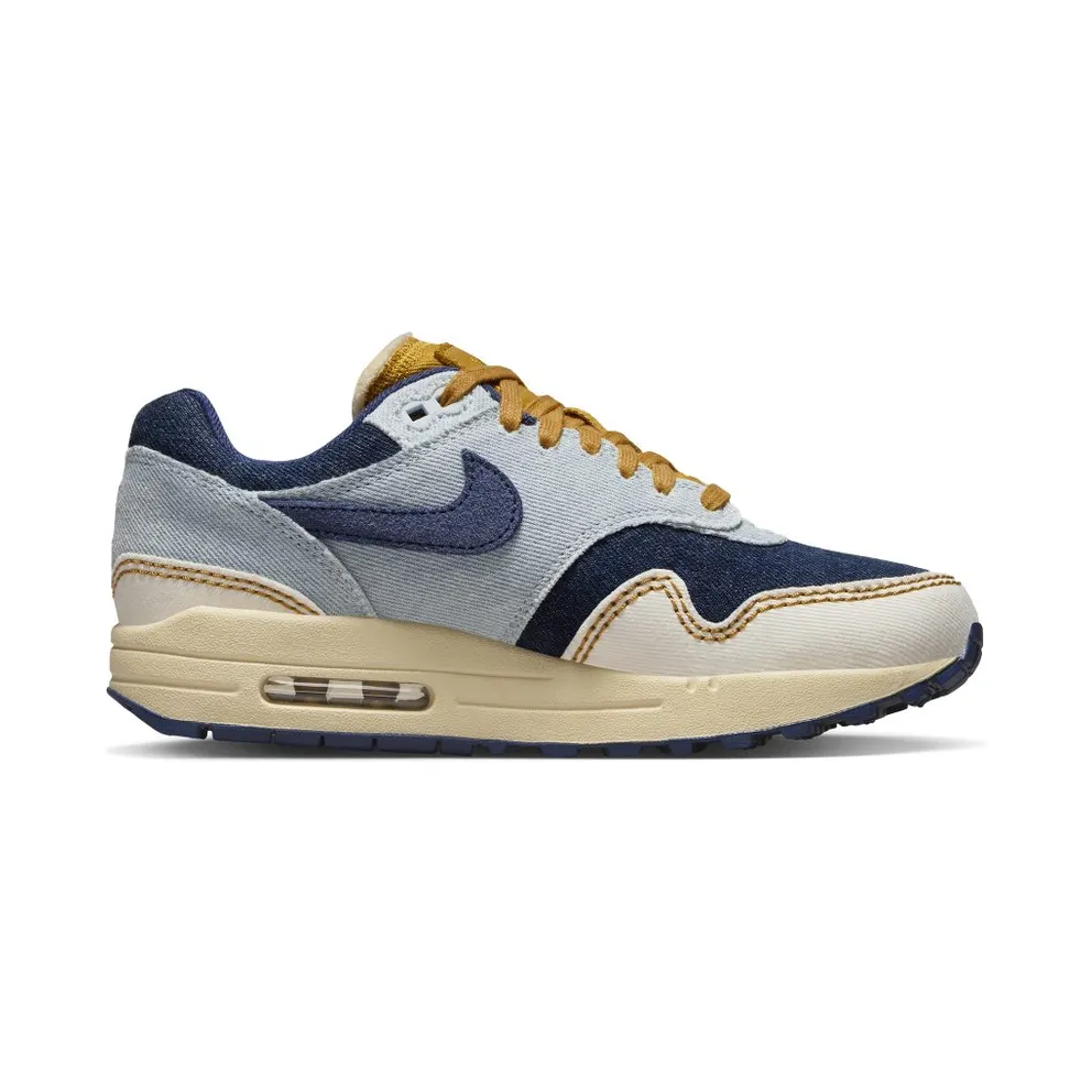 Nike Air Max 1 ’87 Aura/Pale Ivory/Pale Vanilla/Midnight Navy “Denim” (FQ8900-440)