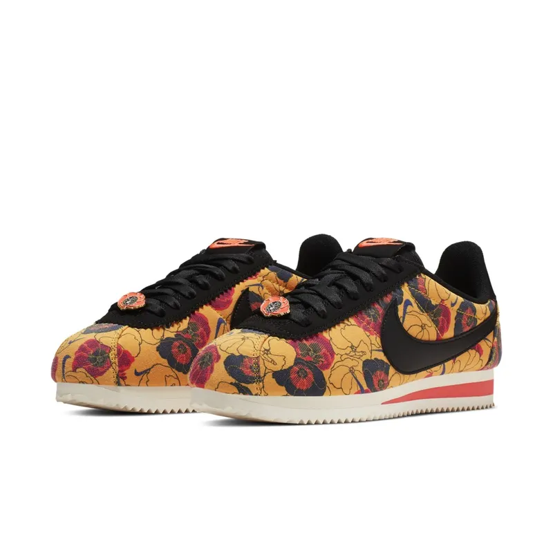 Nike Classic Cortez LX Floral Pack Gold (W) University Gold/Black-Bright Crimson (AV1338-700)