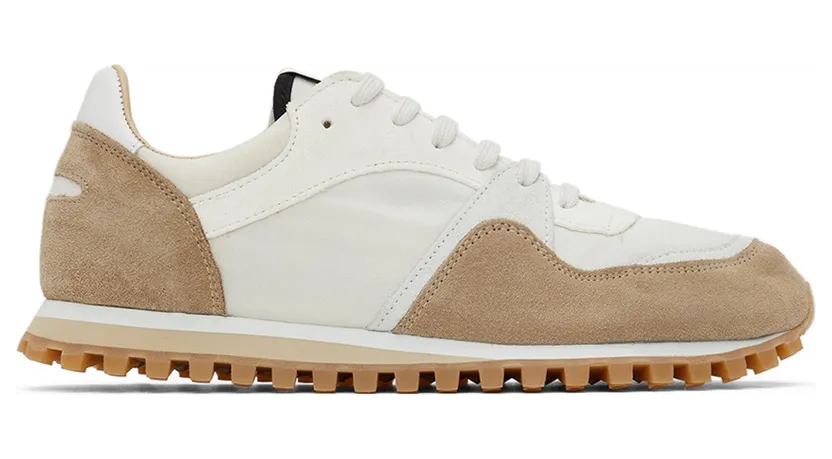 Spalwart Taupe & White Marathon Trail Low (WBHS) Sneakers (97037757010)