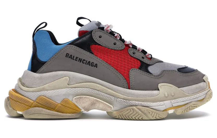 Balenciaga Triple S Grey Red Blue (2018 Reissue)