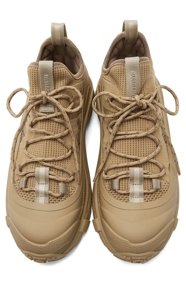 Burberry Khaki Knit Arthur Sneakers (8042581) (5)