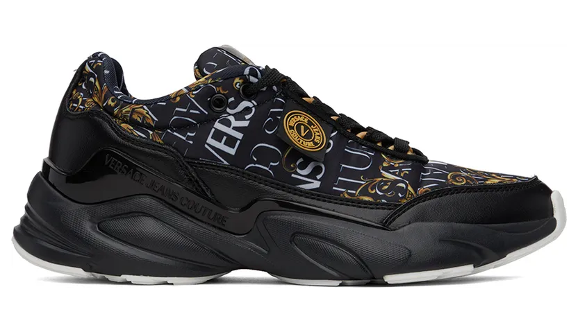 Versace Jeans Couture Black Wave Sneakers (E73YA3SW2EZS240)