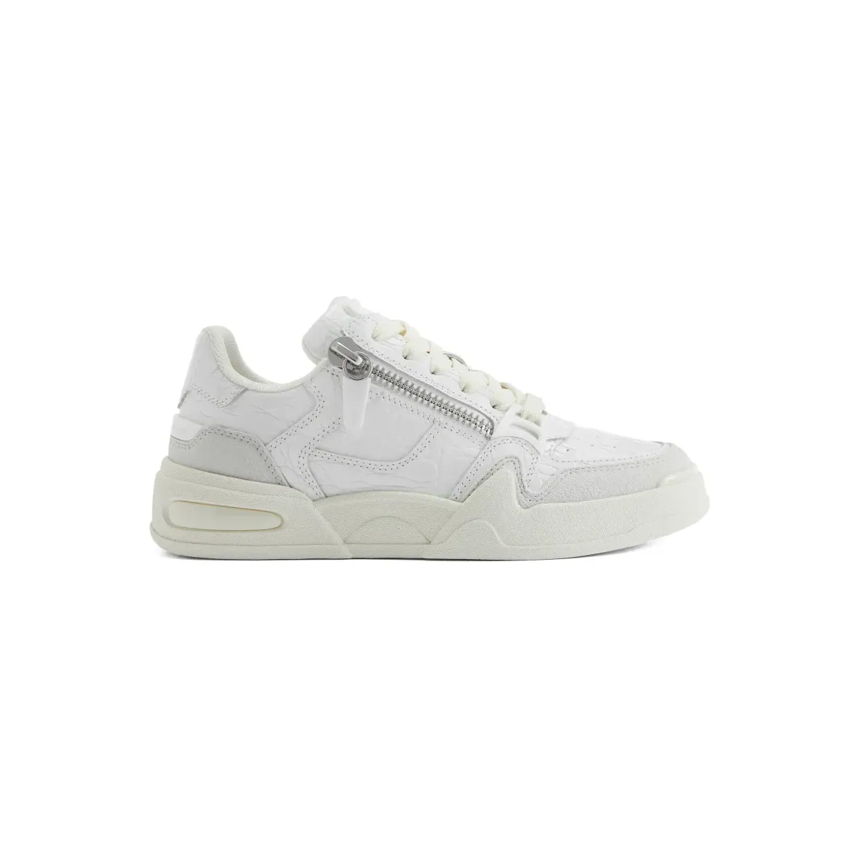 Giuseppe Zanotti Gz-ghost met krokodillenprint en rits aan de zijkant “White” (RS60000002)
