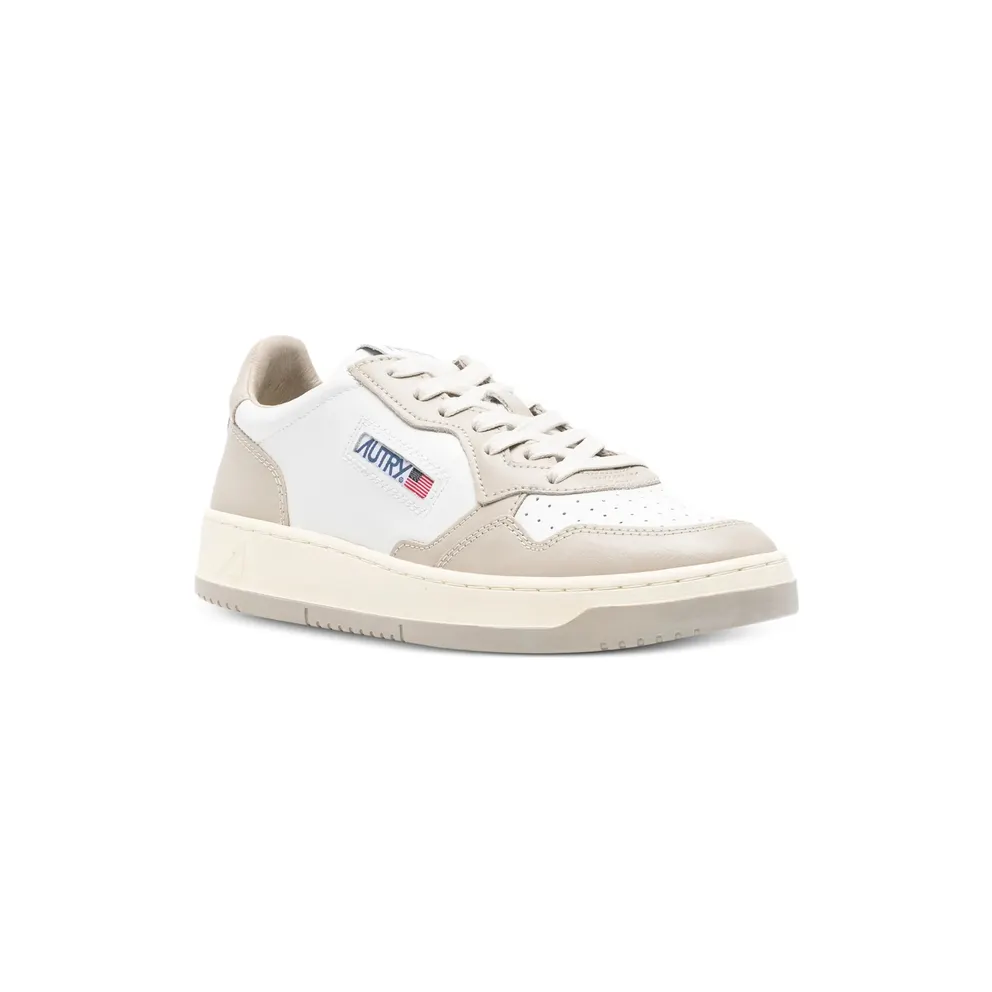 Autry Medalist Panelled Leather “White/Neutrals” (AULM WB67)