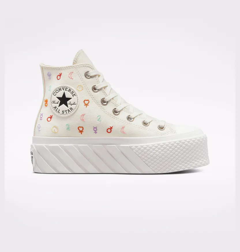 Converse Chuck Taylor All Star Lift 2X Platform Mystic Symbols Egret/vintage White (A03716C)
