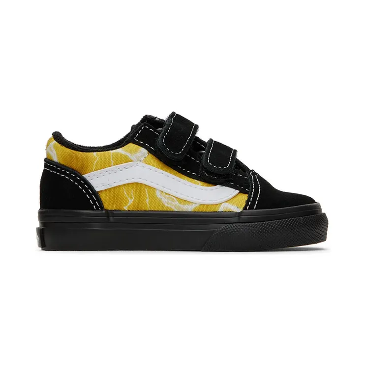 Vans Baby Black & Yellow Old Skool V Sneakers (VN0005W2Y23)