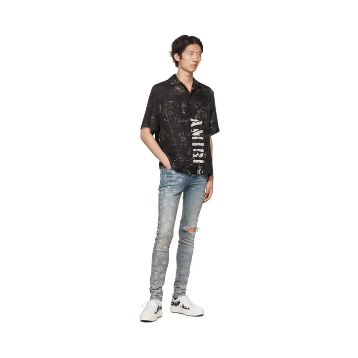 AMIRI White & Black Stars Court Low-Top Sneakers (PF22MFS014-111) (5)