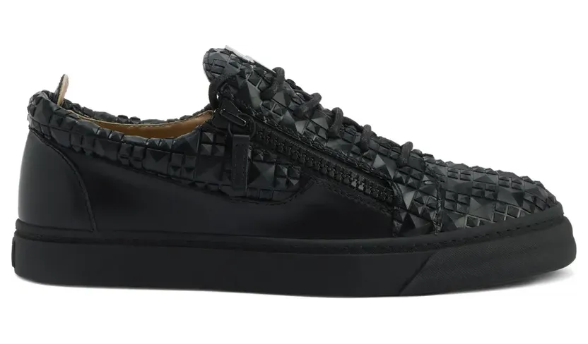 Giuseppe Zanotti Gewebte The Manhattan Sneakers mit Reißverschluss – Schwarz (RU50031H03)