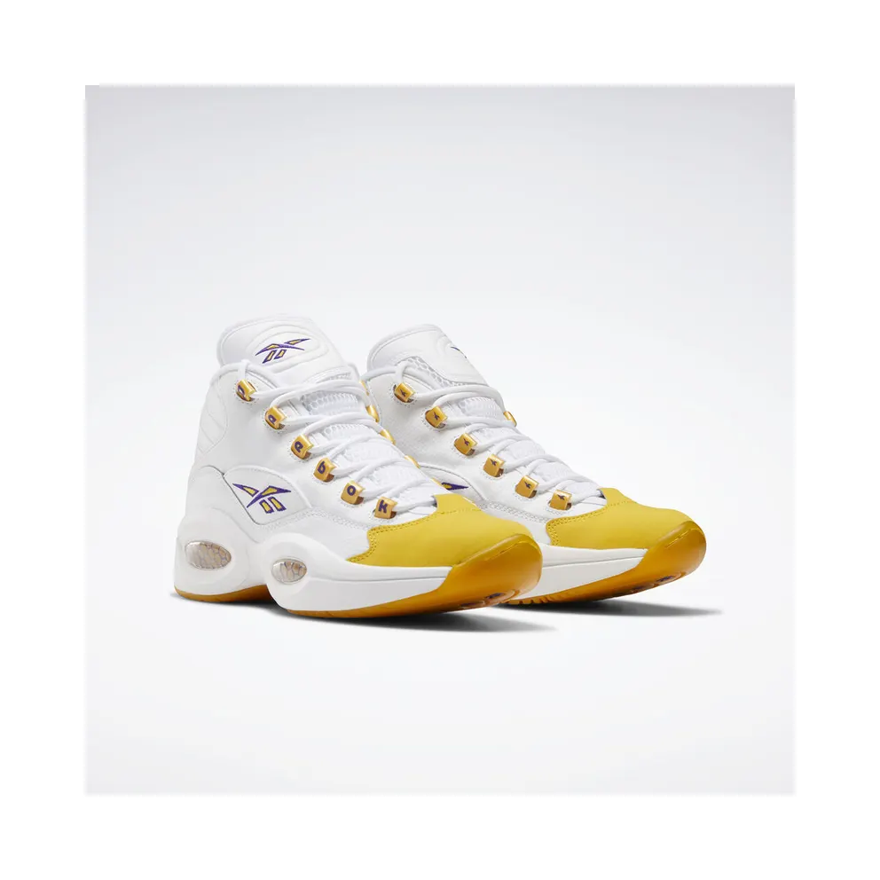 Reebok Question Mid Shoes White / Yellow Thread / Ultra Violet (FX4278)