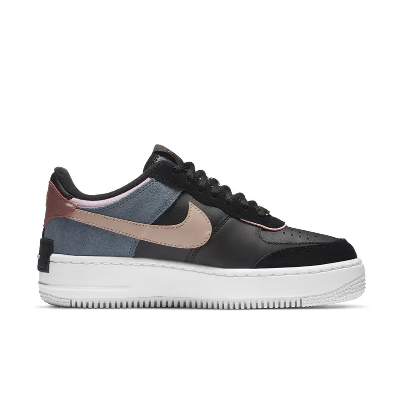 Nike WMNS Air Force 1 Shadow Black Light Arctic Pink Claystone Red (2020) (CU5315-001)