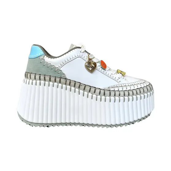 Chloe Chloé Nama mit Wedge-Absatz “White” (CH26U02IWW)
