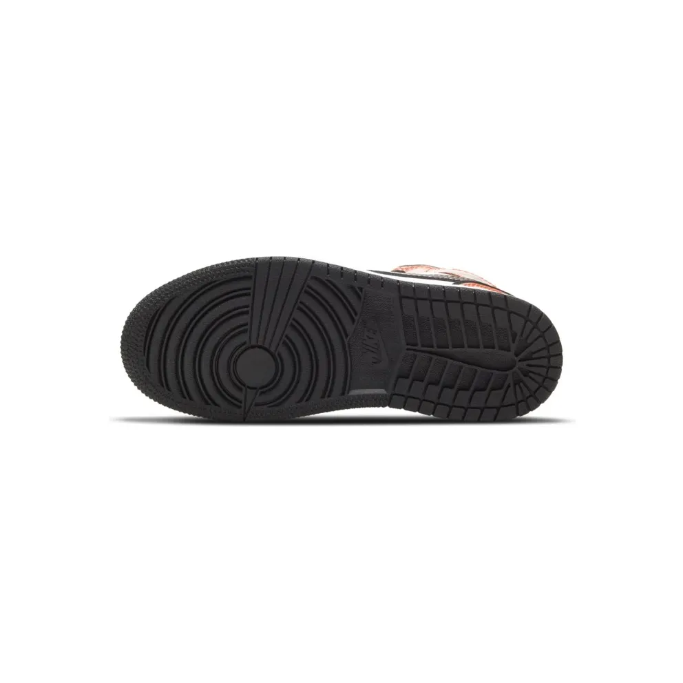Jordan 1 Mid Turf Orange (PS) Turf Orange/White-Black (BQ6932-802)