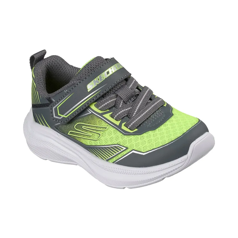 Skechers Microspec Velocity – Grid-Drift Sneaker Houtskool/Yellow