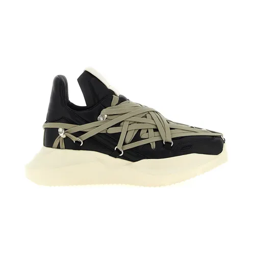 Rick Owens Megalace Geth Runner “Black” (RU02E1812LCOW1981)