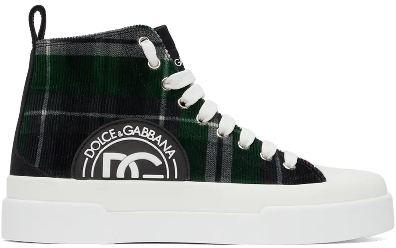 Dolce & Gabbana Portofino Light Two-Tone Mid-Top Sneakers (CS1889-AO789)