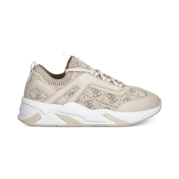 GUESS USA Genga sneakers met logopatroon – Beige (FLPGENFAM12)