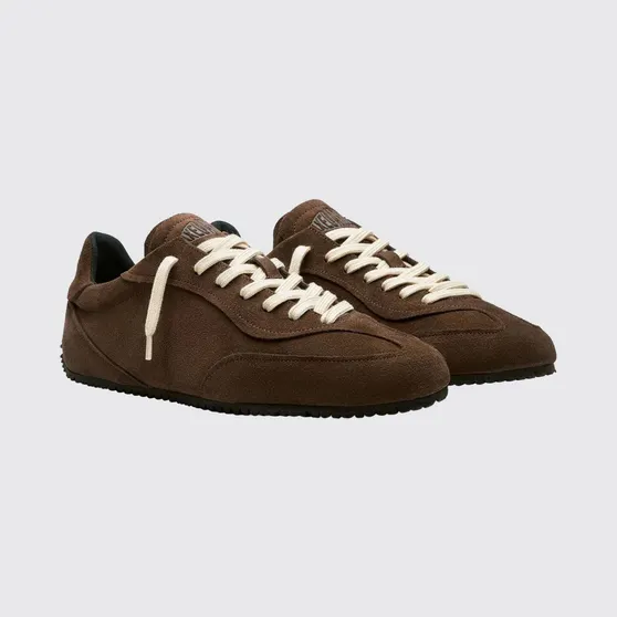 Axel Arigato Daze Runner Suede Sneakers with Printed Logo Brown (F3684002)