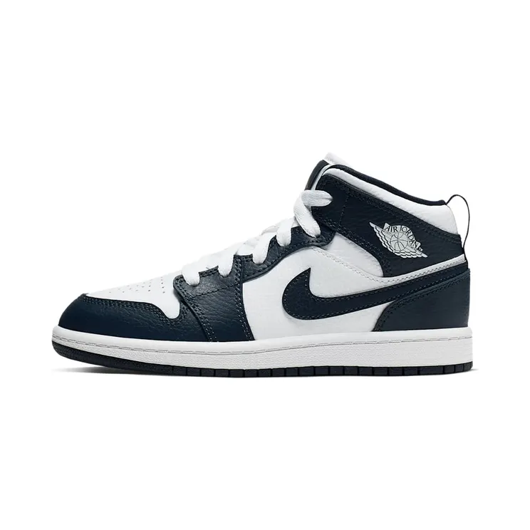 Air Jordan 1 Mid PS ‘Obsidian’ “White / Obsidian / Metallic Gold” (640734-174)