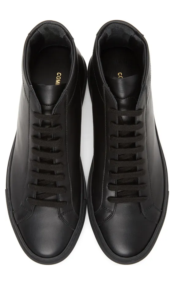 Common Projects White Original Achilles Mid Sneakers (ARTICLE 1529) (5)