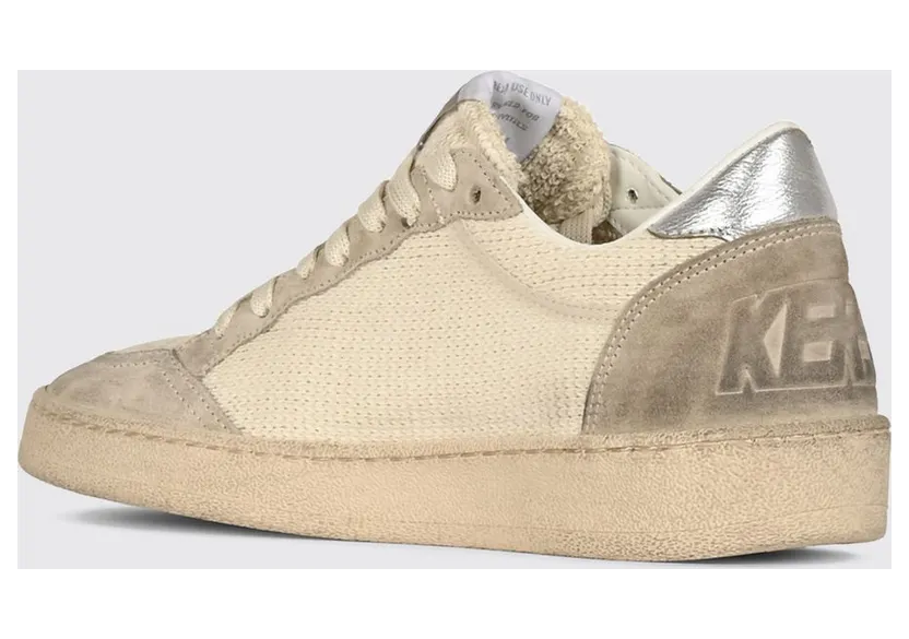 Golden goose Ball Star Distressed Leather and Cotton Sneakers Nude (GWF00117F00876015260) (2)