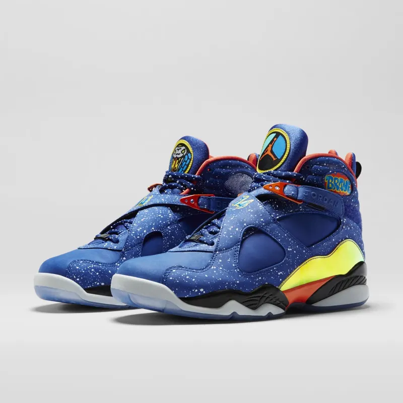 Jordan 8 Retro Doernbecher Hyper Blue-Electro Orange-Black (729893-480)