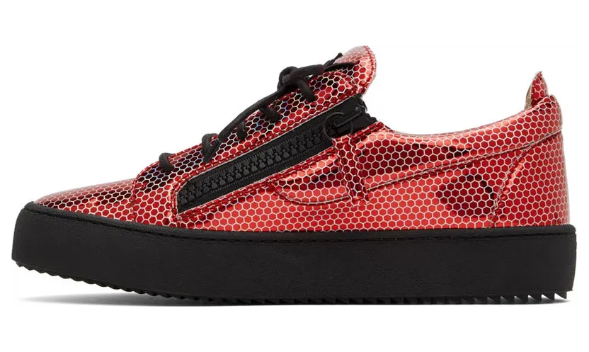 Giuseppe Zanotti Red Metallic Sneakers (RU20005-92900) (3)