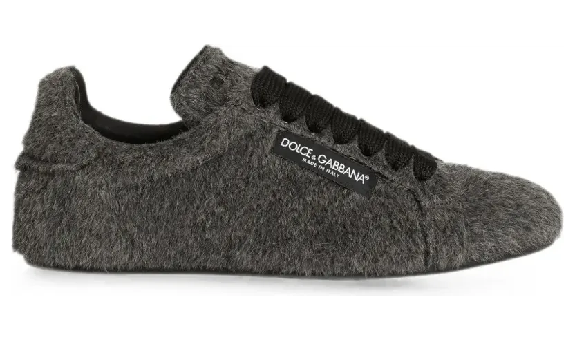 Dolce & Gabbana Portofino Soft alpaca sneakers – Grijs (CS2471A0977)