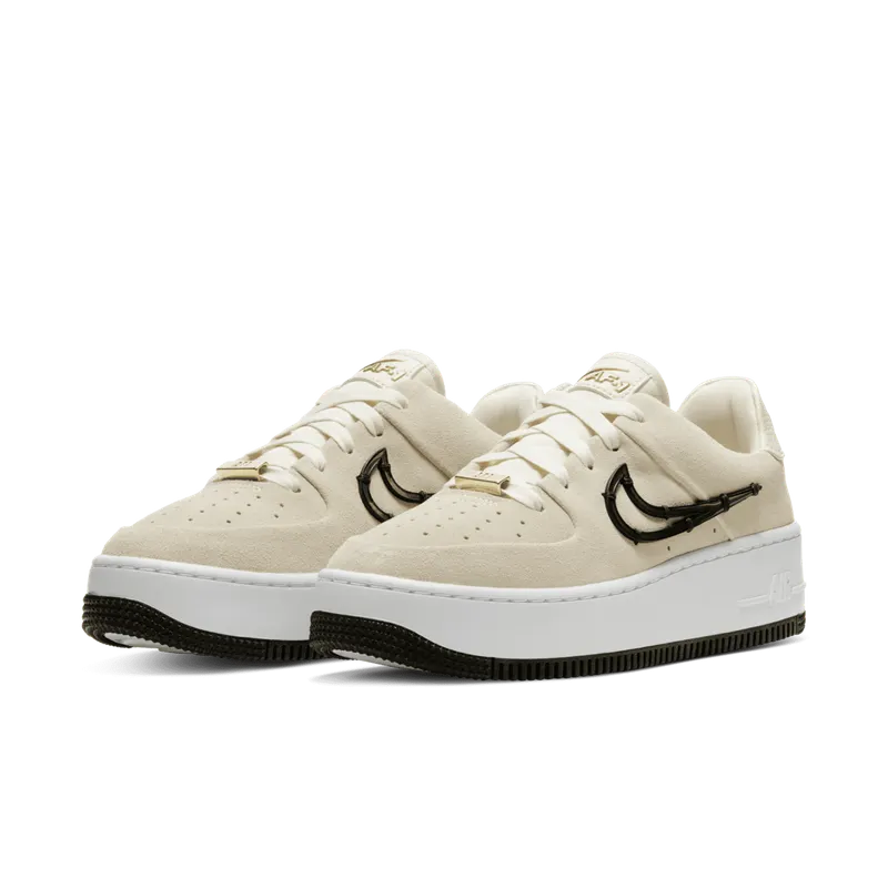 Nike Air Force 1 Sage Low LX Light Cream Black (W) Light Cream/Black-Metallic Gold (CI3482-200)