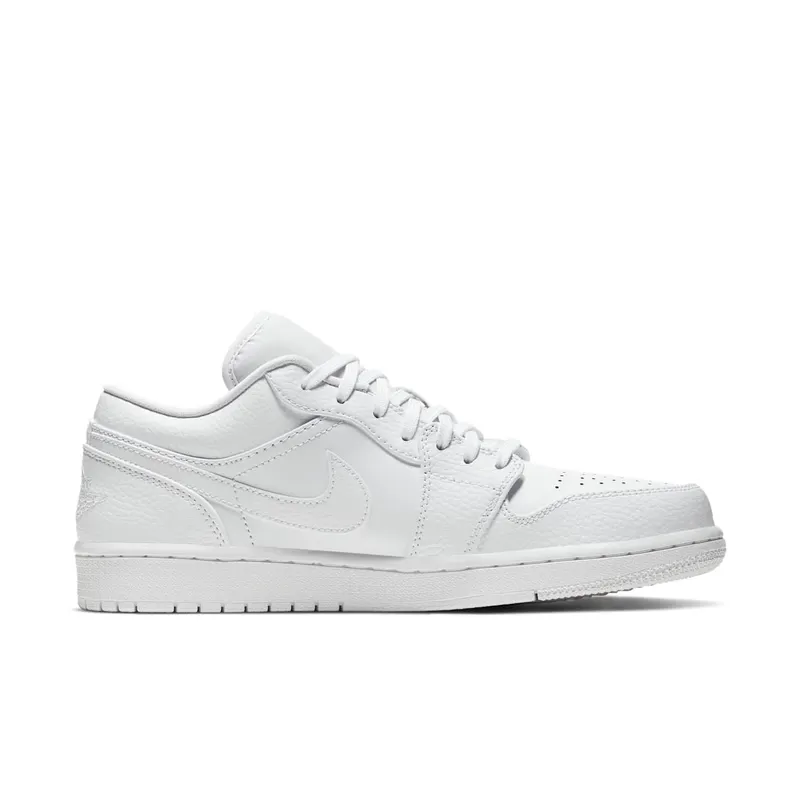 Jordan 1 Low Triple White Tumbled Leather White/White/White (553558-130)