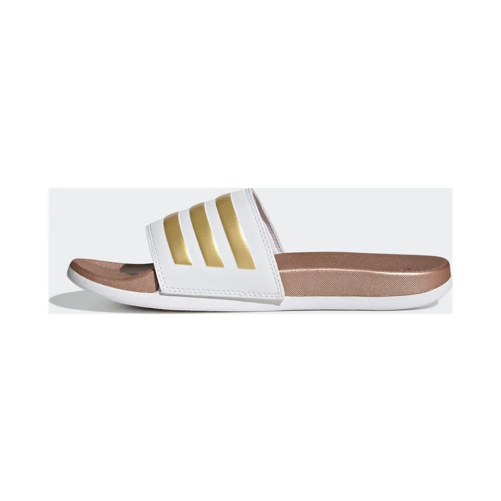 Adidas Adilette Comfort Slides Cloud White / Cloud White / Matte Gold (H03618)