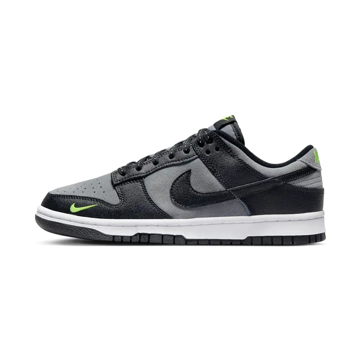 Nike Dunk Low Black Cool Grey Volt Mini Swoosh “Cool Grey / Volt / Reflect Silver / Black” (FQ2205-001)