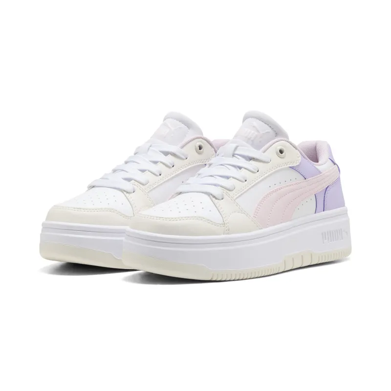Puma Rebound Femme Low “Warm White / Powder Pink / Light Lavender” (402592_23)