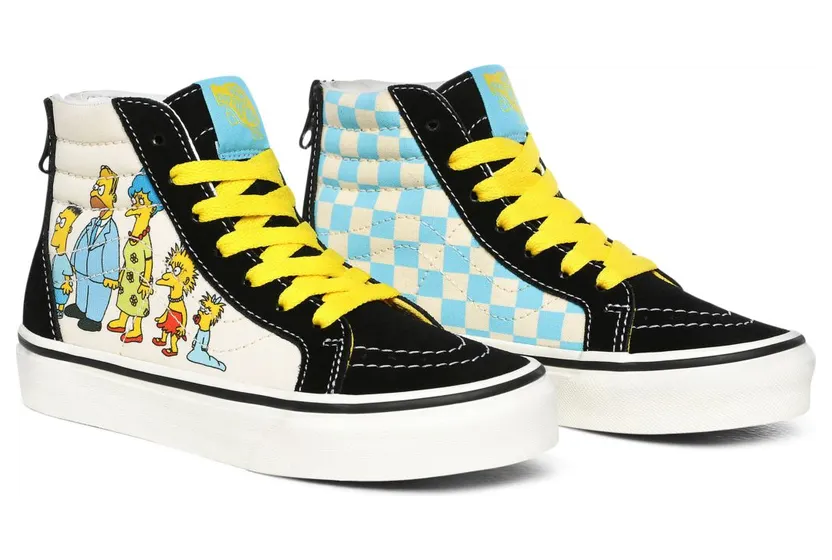 VANS The Simpsons X Vans 1987-2020 Sk8-hi Zip Kinderschoenen Zwart (VN0A4BUX17E)