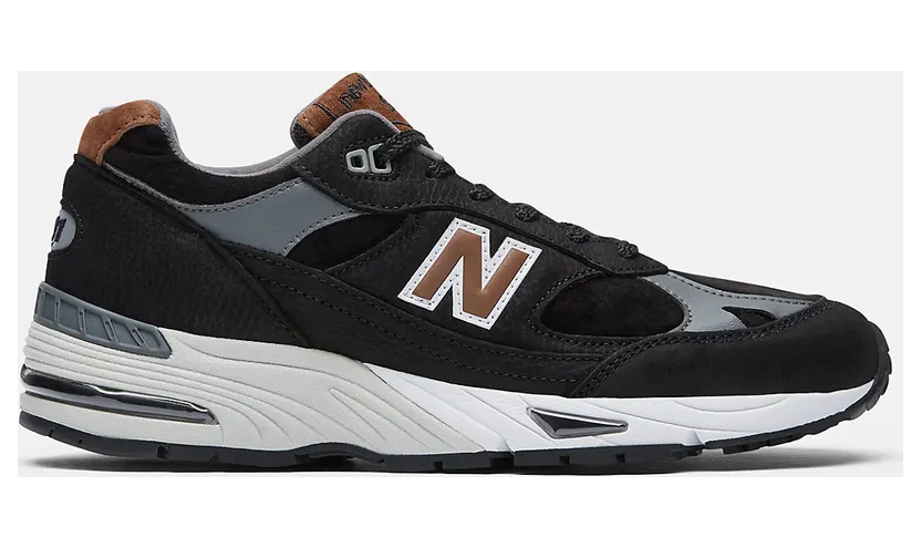 New Balance 991 MiUK Black Grey Brown (M991KT)