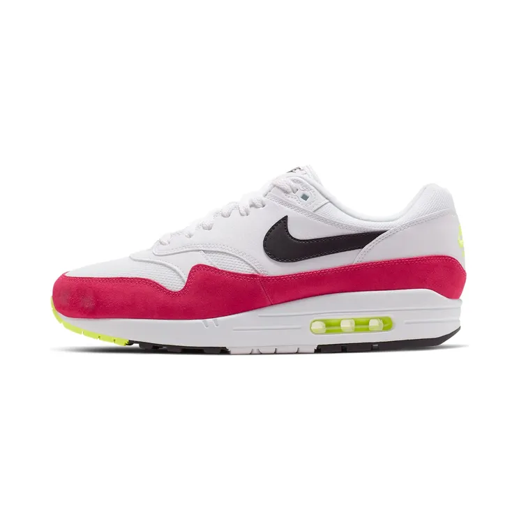 Nike Air Max 1 “White / Volt / Rush Pink / Black” (AH8145-111)