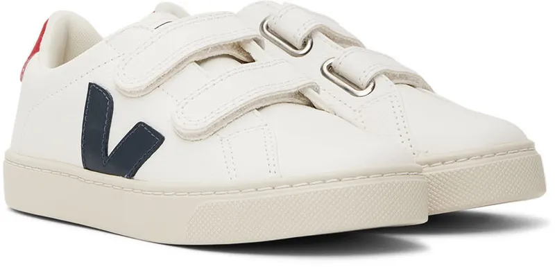 VEJA Kids White & Navy Leather Esplar (SV0501233C)