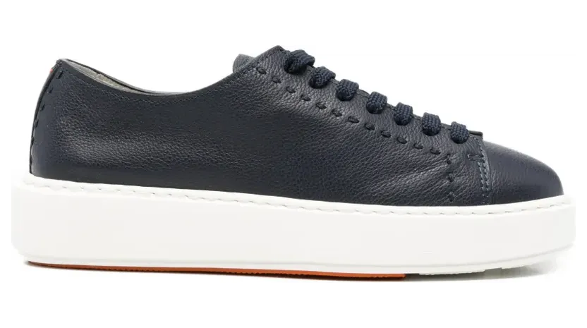 Santoni Sneakers aus Leder – Blau (WBCD61355BARTDYI)