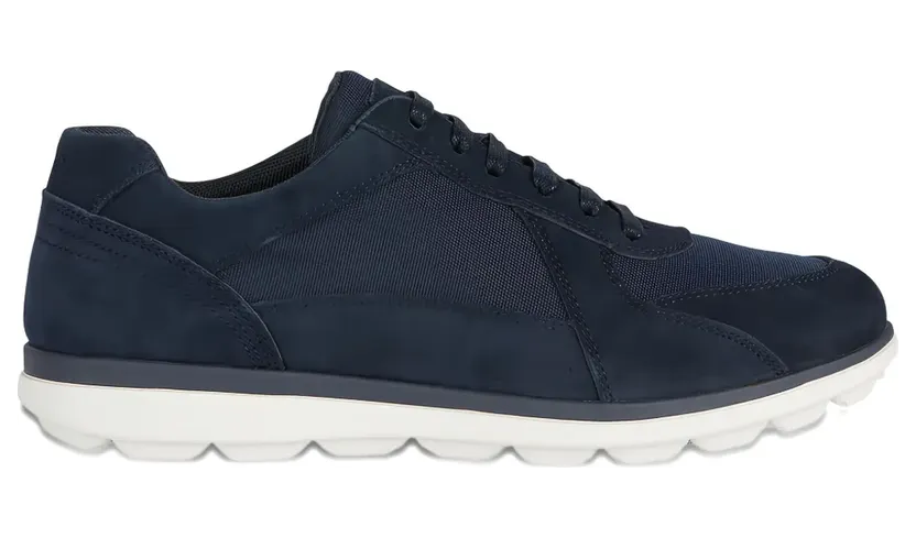 Geox Spherica EC12 Leisure Mesh-Sneakers aus Wildleder – Blau (U45GRA02211C4002)