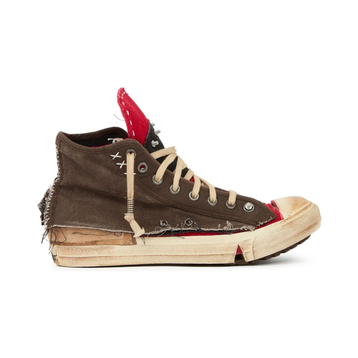 Maison Margiela High-Top-Sneakers im Used-Look “Brown” (S39WS0129P7454)
