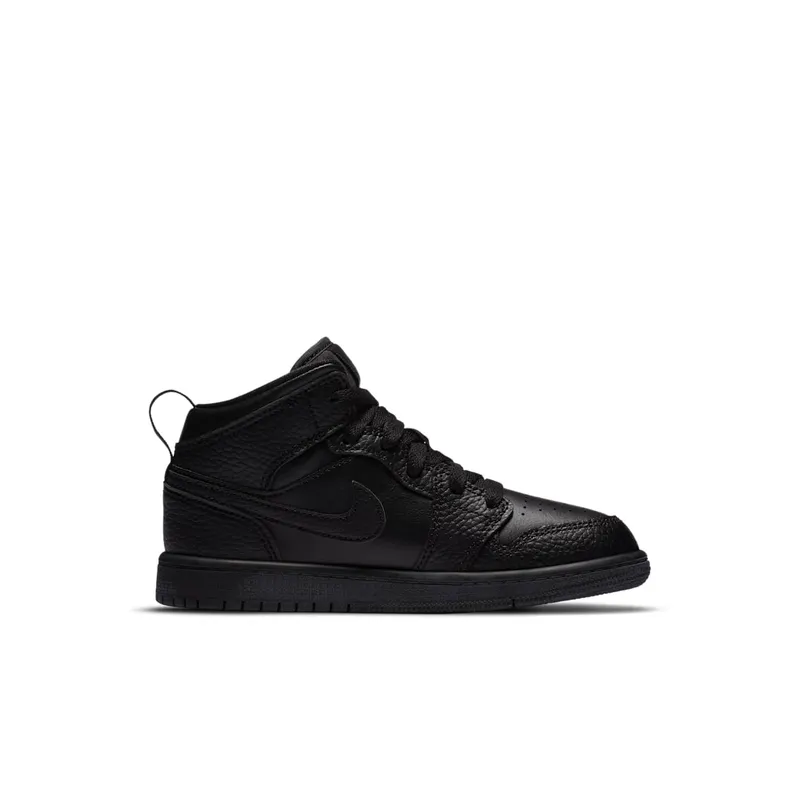 Jordan 1 Mid Younger Kids’ Black (640734-091)