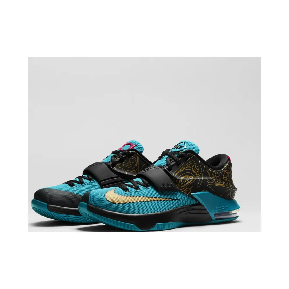 Nike KD 7 N7 Dark Turqoiuse/Metallic Gold-Black-University (705135-486)