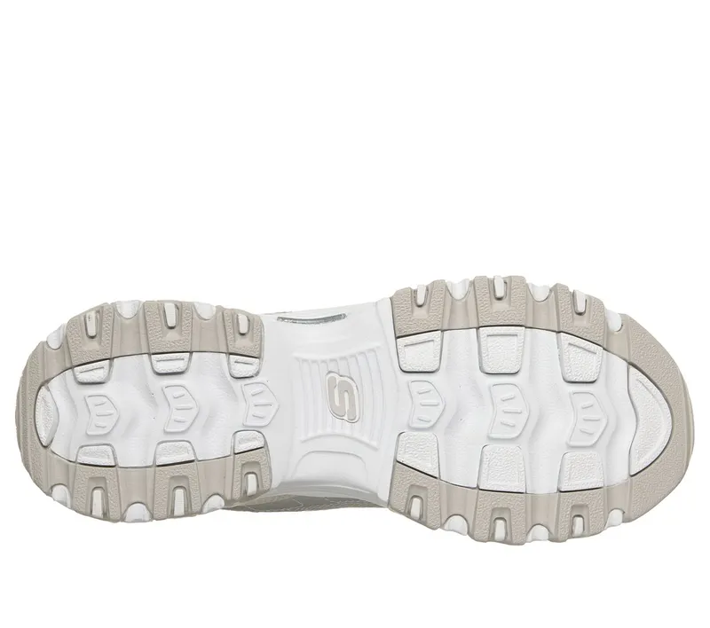 Skechers Slip-ins: D’Lites – Smooth Nostalgia Sneaker White/Silver