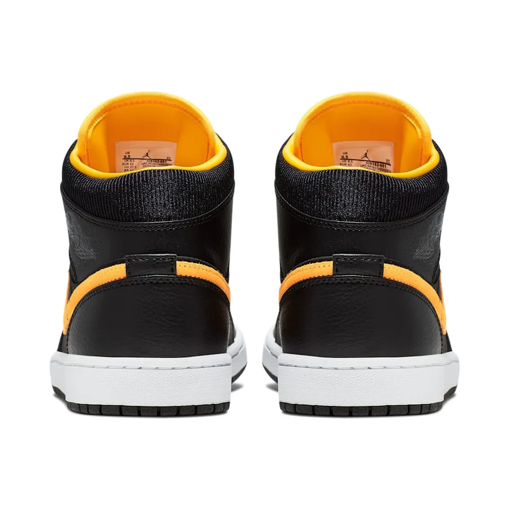 Jordan 1 Mid Black University Gold Black/University Gold-White (CI9352-001)