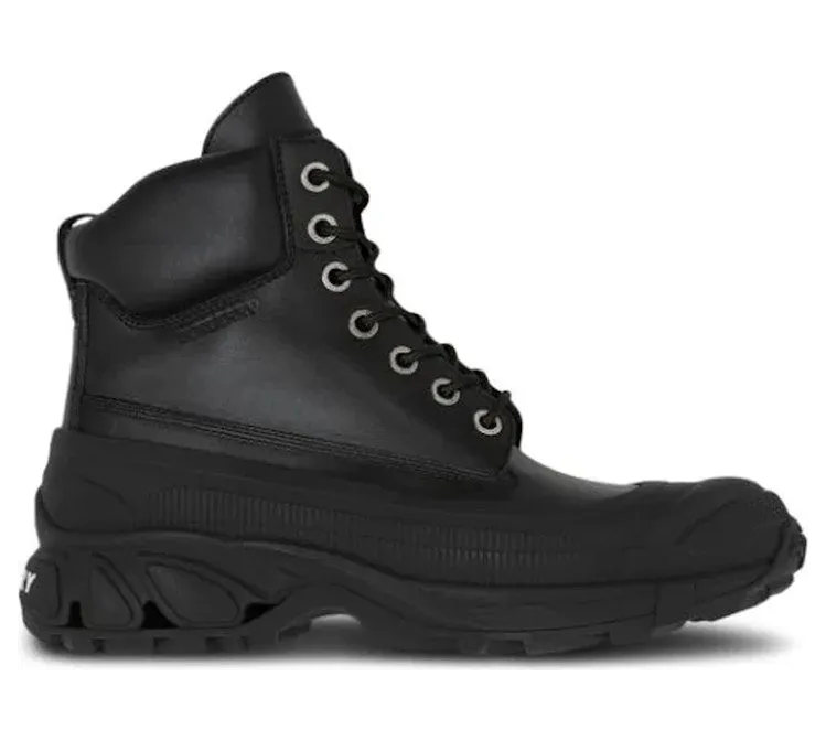 Burberry Chunky Lace Up Leather Boots Black (8036176)