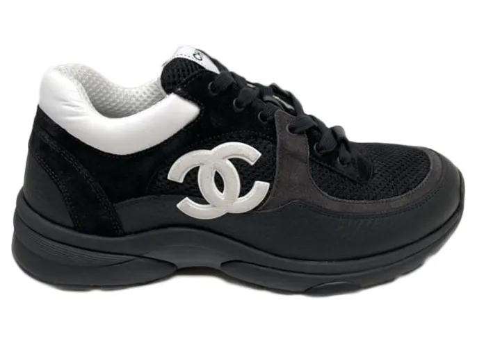 Chanel Low Top Trainer Black White (W) (G38299 Y55720 K3845)